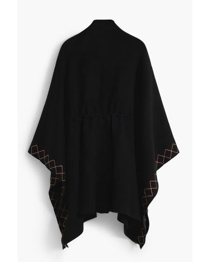 Desigual Black Polyester Women Poncho