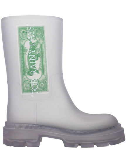 Off-White Transparent Pvc Ankle Boots