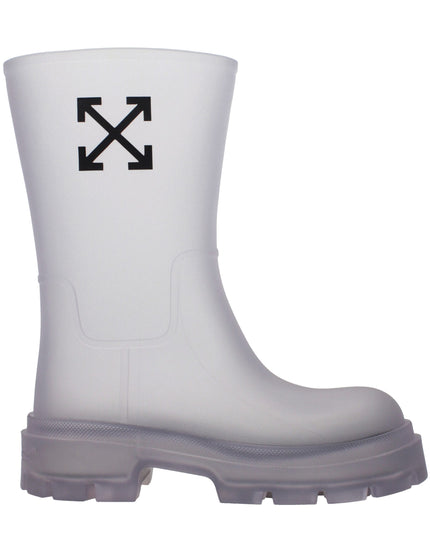 Off-White Transparent Pvc Ankle Boots