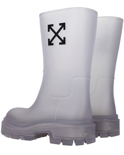 Off-White Transparent Pvc Ankle Boots