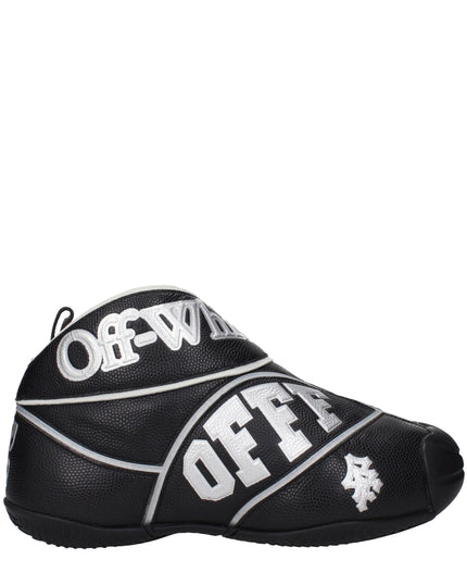 Off-White Black Leather High Top Sneakers