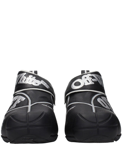 Off-White Black Leather High Top Sneakers