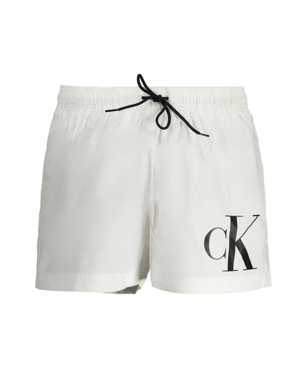 Calvin Klein White Polyester Men's Swim Boxer