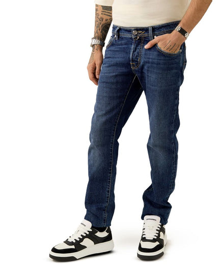 Jacob Cohen Blue Cotton Skinny Jean