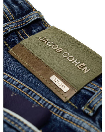 Jacob Cohen Blue Cotton Skinny Jean