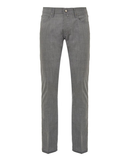 Jacob Cohen Gray Wool Casual Pants