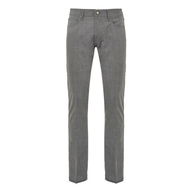 Jacob Cohen Gray Wool Casual Pants
