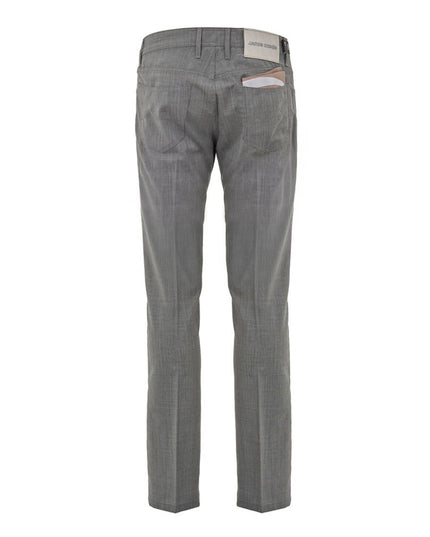 Jacob Cohen Gray Wool Casual Pants