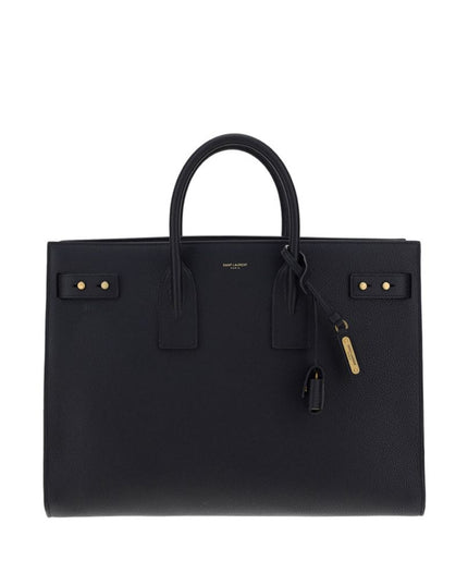 Saint Laurent Black Calf Leather Bos Taurus Handbag