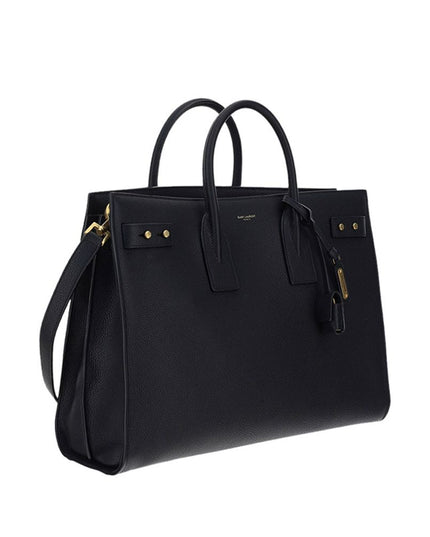 Saint Laurent Black Calf Leather Bos Taurus Handbag