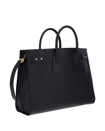 Saint Laurent Black Calf Leather Bos Taurus Handbag
