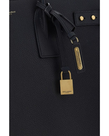 Saint Laurent Black Calf Leather Bos Taurus Handbag