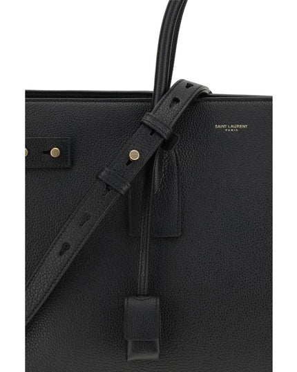 Saint Laurent Black Calf Leather Bos Taurus Handbag