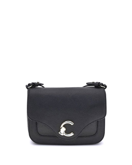Coccinelle Black Calf Leather Bos Taurus Shoulder Bag