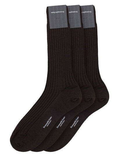 ZEGNA Brown Wool Socks