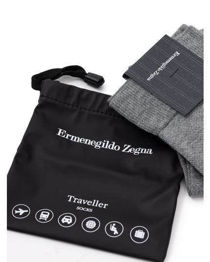 ZEGNA Gray Cotton Socks
