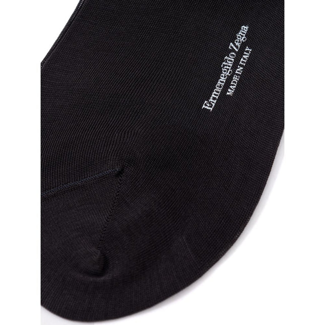 ZEGNA Gray Cotton Socks