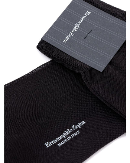 ZEGNA Gray Cotton Socks