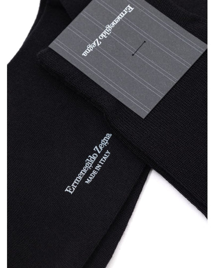 ZEGNA Black Wool Socks