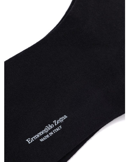 ZEGNA Black Wool Socks