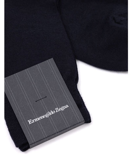 ZEGNA Navy Blue Wool Socks