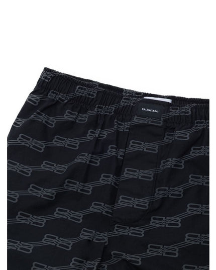 Balenciaga Black Cotton Bermuda Shorts