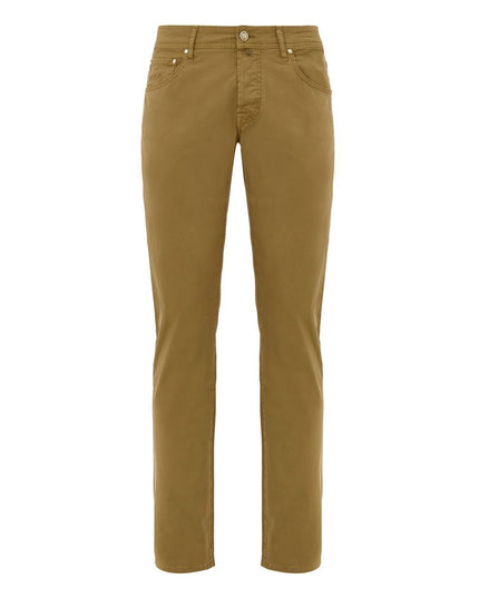 Jacob Cohen Yellow Cotton Skinny Pants