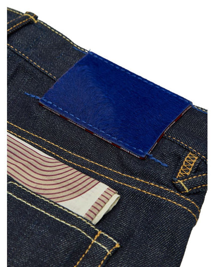 Jacob Cohen Blue Polyester Tapered Jean