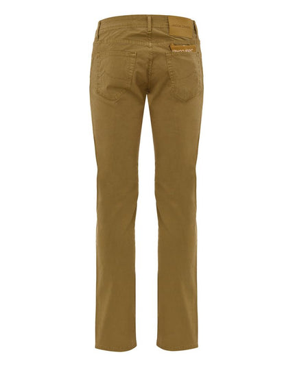 Jacob Cohen Yellow Cotton Skinny Pants