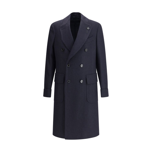 Lardini Blue Wool Coat