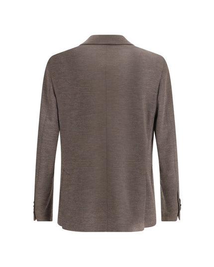 Lardini Brown Fleece Wool Blazer