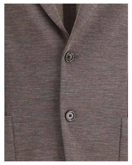 Lardini Brown Fleece Wool Blazer
