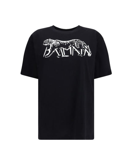 Balmain Black Cotton T-Shirt