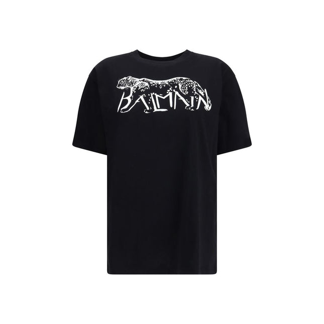 Balmain Black Cotton T-Shirt