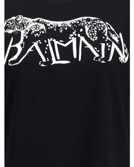 Balmain Black Cotton T-Shirt