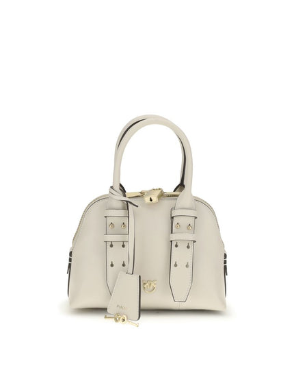 PINKO White Calf Leather Bos Taurus Handbag