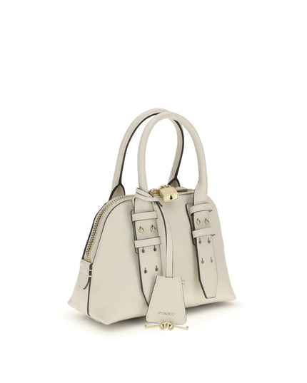PINKO White Calf Leather Bos Taurus Handbag
