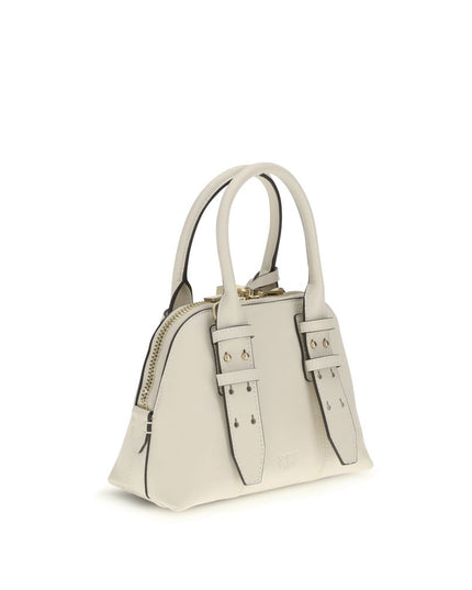 PINKO White Calf Leather Bos Taurus Handbag