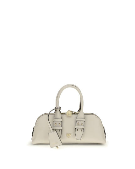 PINKO White Calf Leather Bos Taurus Handbag
