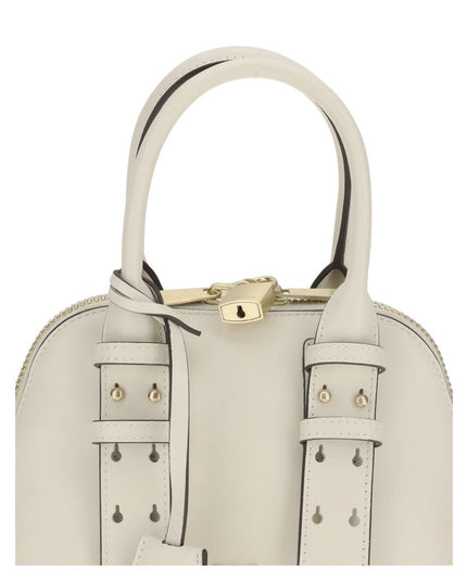 PINKO White Calf Leather Bos Taurus Handbag
