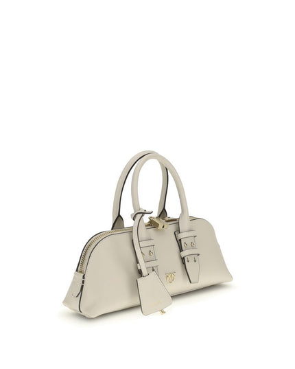 PINKO White Calf Leather Bos Taurus Handbag