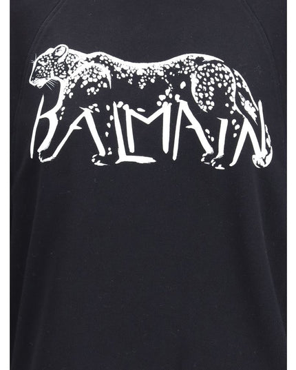 Balmain Black Cotton Sweatshirt