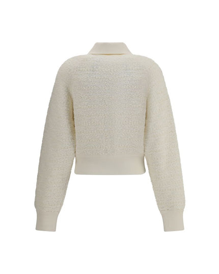 Balmain White Viscose Bomber