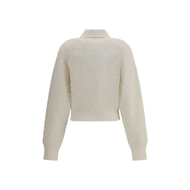 Balmain White Viscose Bomber