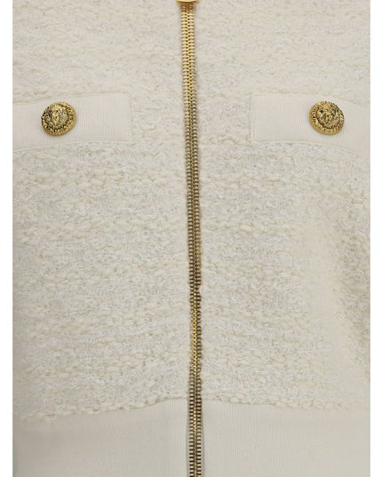 Balmain White Viscose Bomber