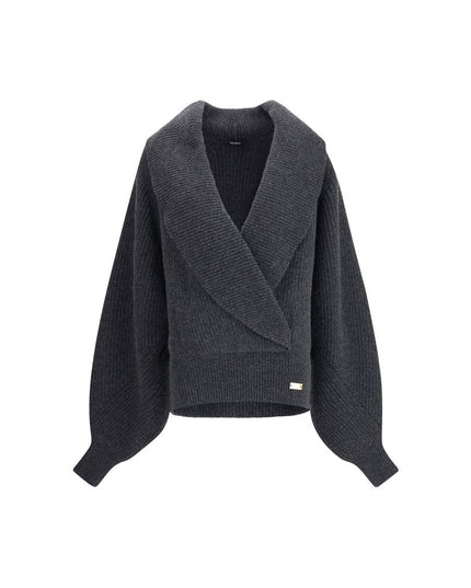 Balmain Gray Wool Sweatshirt