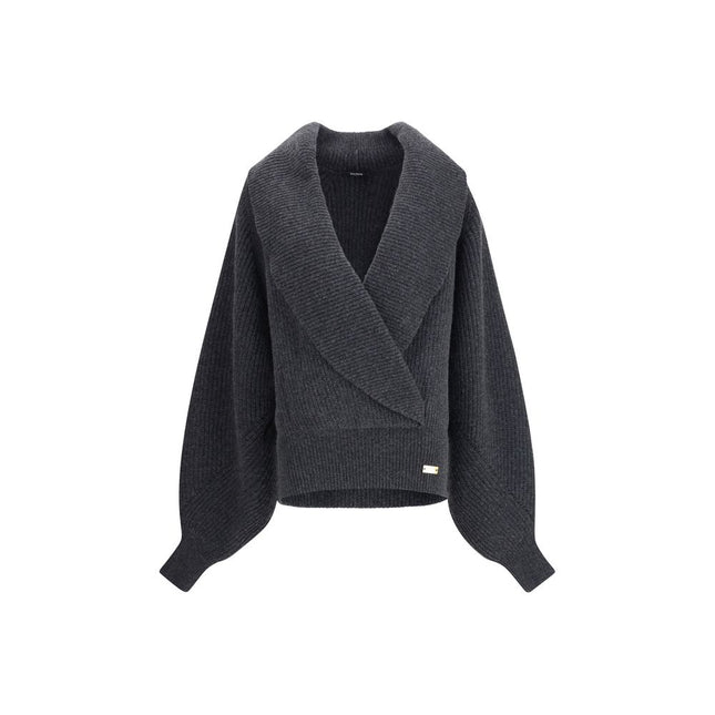 Balmain Gray Wool Sweatshirt