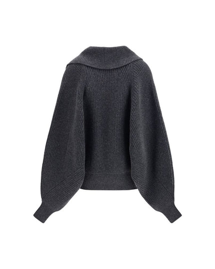 Balmain Gray Wool Sweatshirt