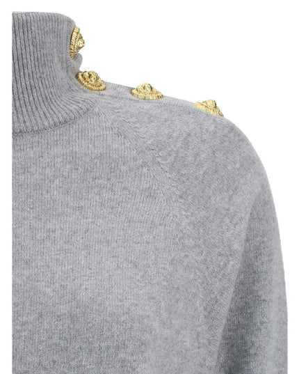 Balmain Gray Cashmere Casual Dress