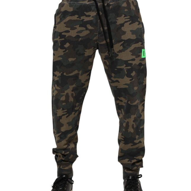 Dolce & Gabbana Multicolor Camouflage Cotton Men Jogger Pants